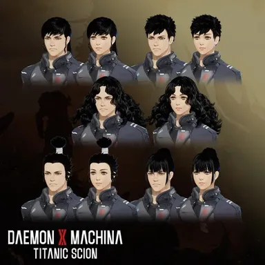 Daemon X Machina: Titanic Scion - Hairstyle Set 1