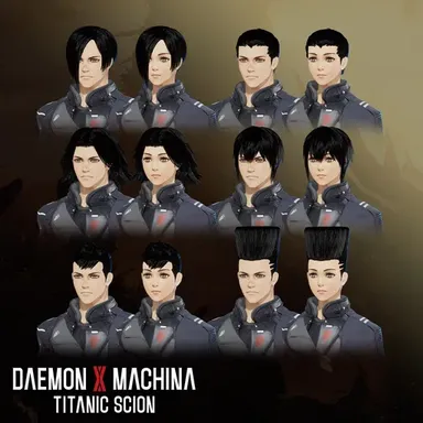 Daemon X Machina: Titanic Scion - Hairstyle Set 2