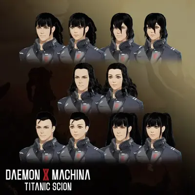 Daemon X Machina: Titanic Scion - Hairstyle Set 6